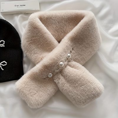 1pcu002F2pcs Women's Scarf, Polyester Fiber, Soft and Comfortable, Autumnu002FWinter Windproof, Cold-Resistant, Warm, Stylish Cross-Wrap Neck Scarf for Outdoor Shopping