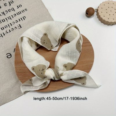Cute Soft Triangle Scarf for All Season Cartoon Animal Baby Bib for Boys And Girls